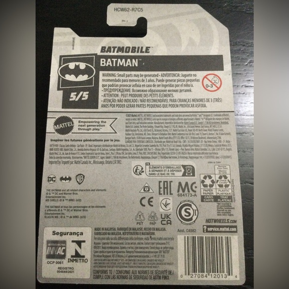 β
 π 4/20 π NEW 2022 MATTEL HOT WHEELS BATMAN BATMOBILE 5/5 HW #178/250 - Picture 2 of 3
